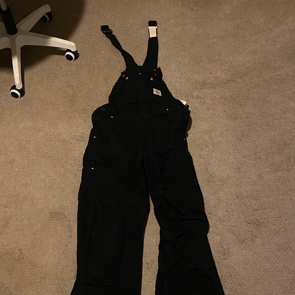 Carhartt Men's Black Cargo Overalls